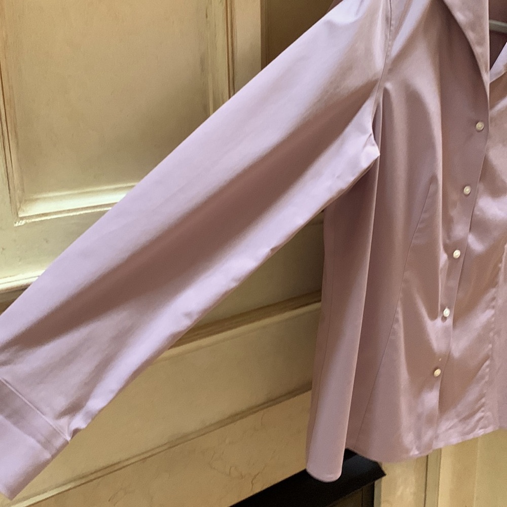Talbots Lavender Button Down Large Collar Shirt S… - image 6
